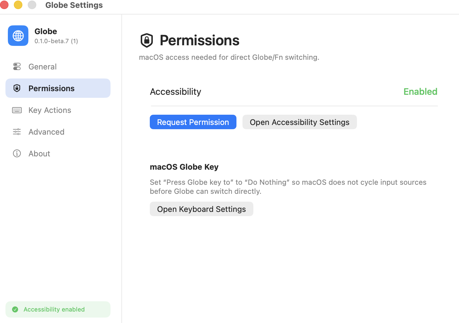 Pro permissions screen